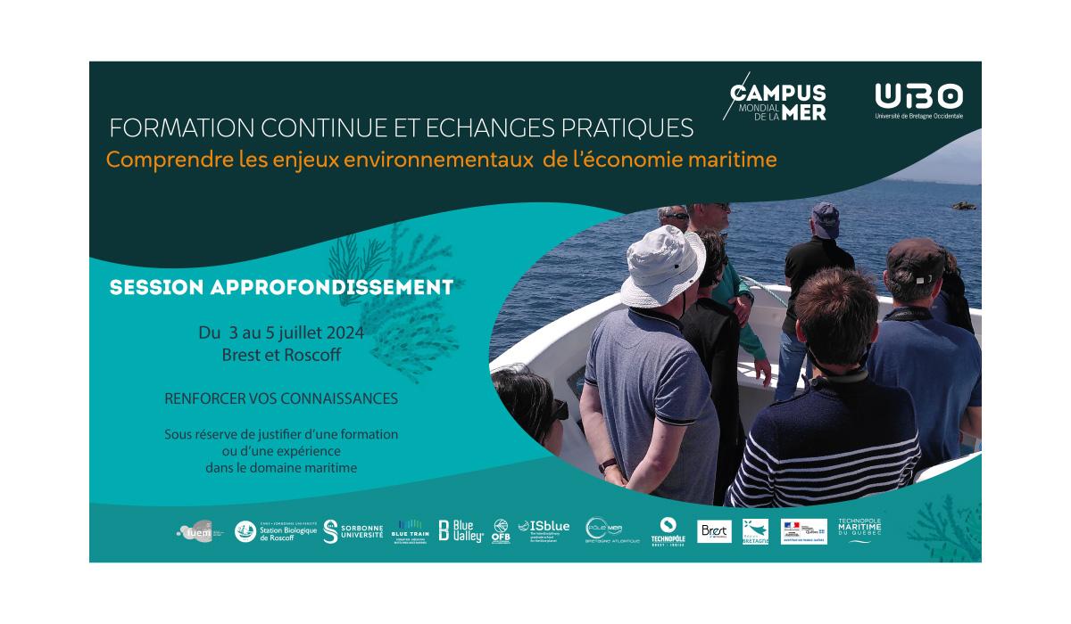 visuel web pour présenter la formation comprendre les enjeux environnementaux de l'économie maritime - UBO SUFCA
