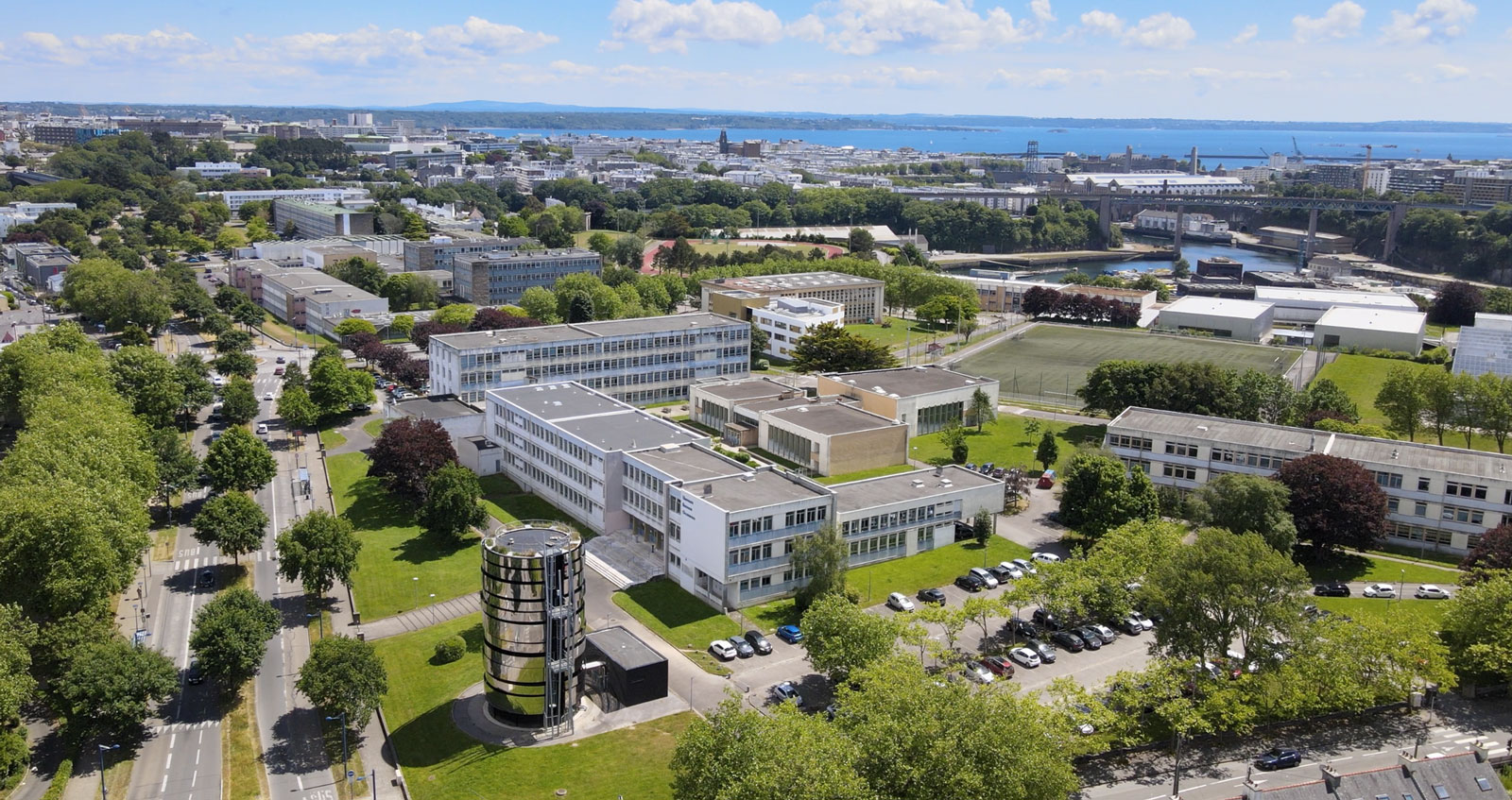 vue aerienne du campus bouguen (UBO)