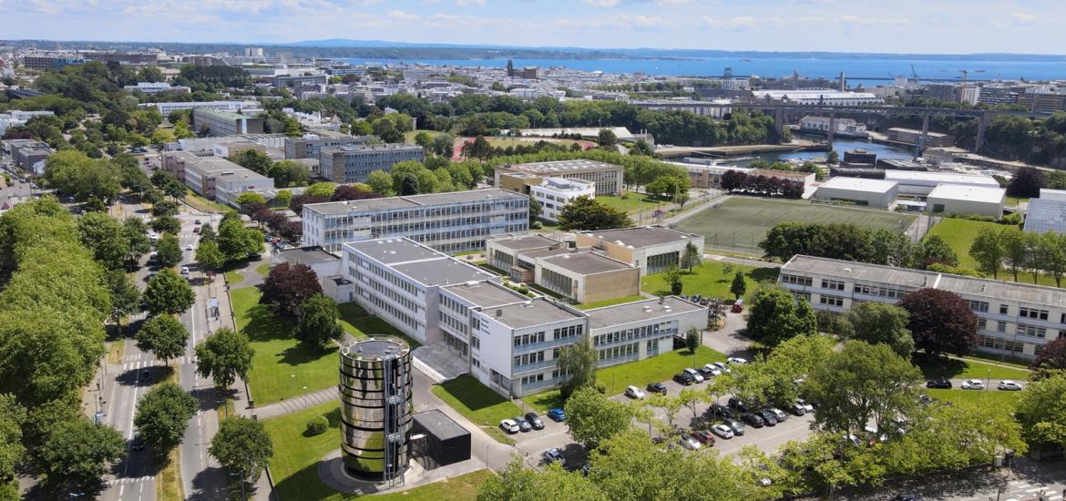 vue aerienne du campus bouguen (UBO)