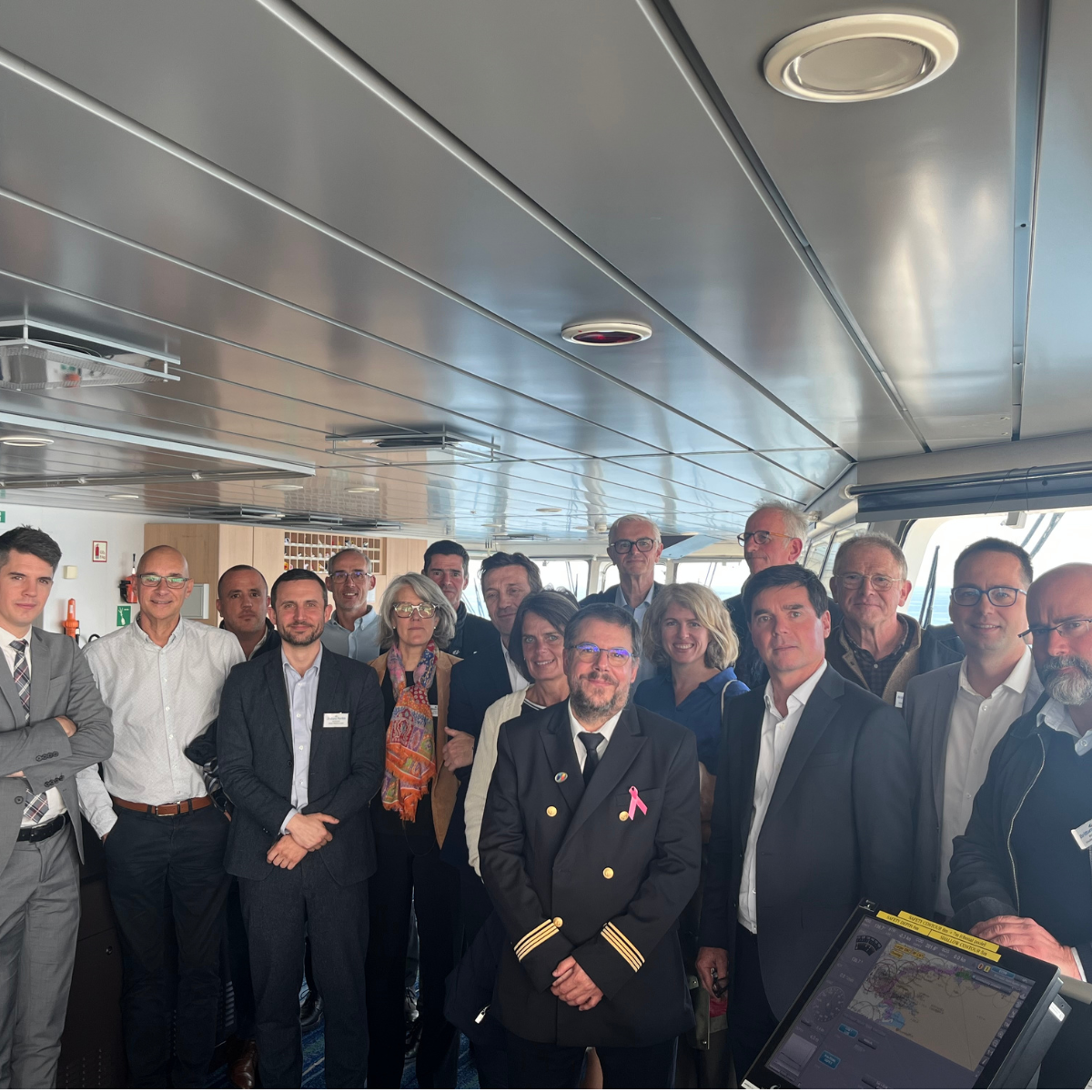 Comité de pilotage de la chaire à bord de l'Armorique