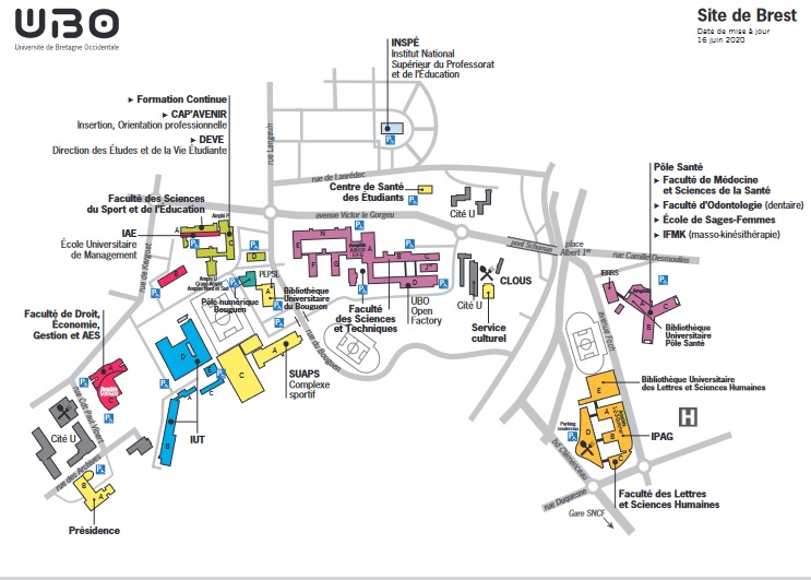 Plan du campus de Brest