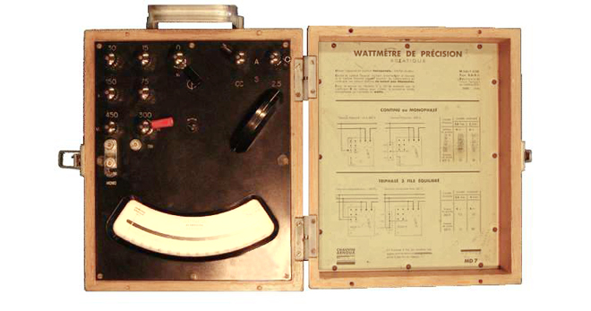 Wattmètre de précision astatique Chauvin Arnoux Type : 2,5 5 A (1)