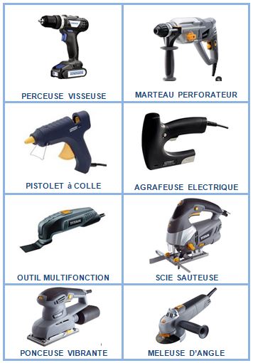 les outils de bricolage 