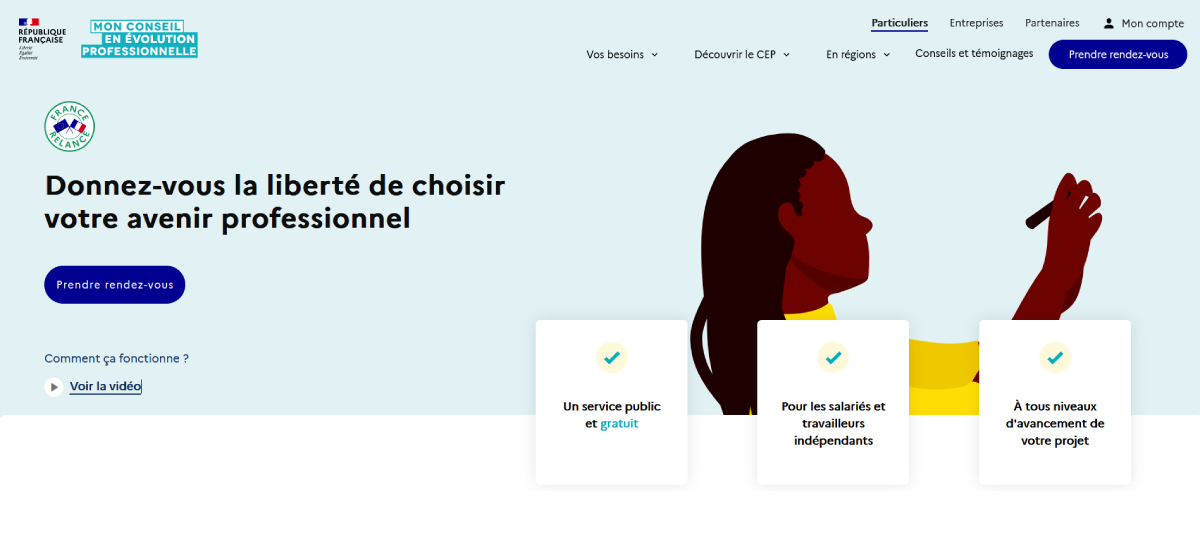 Capture d'écran du site infocep.fr