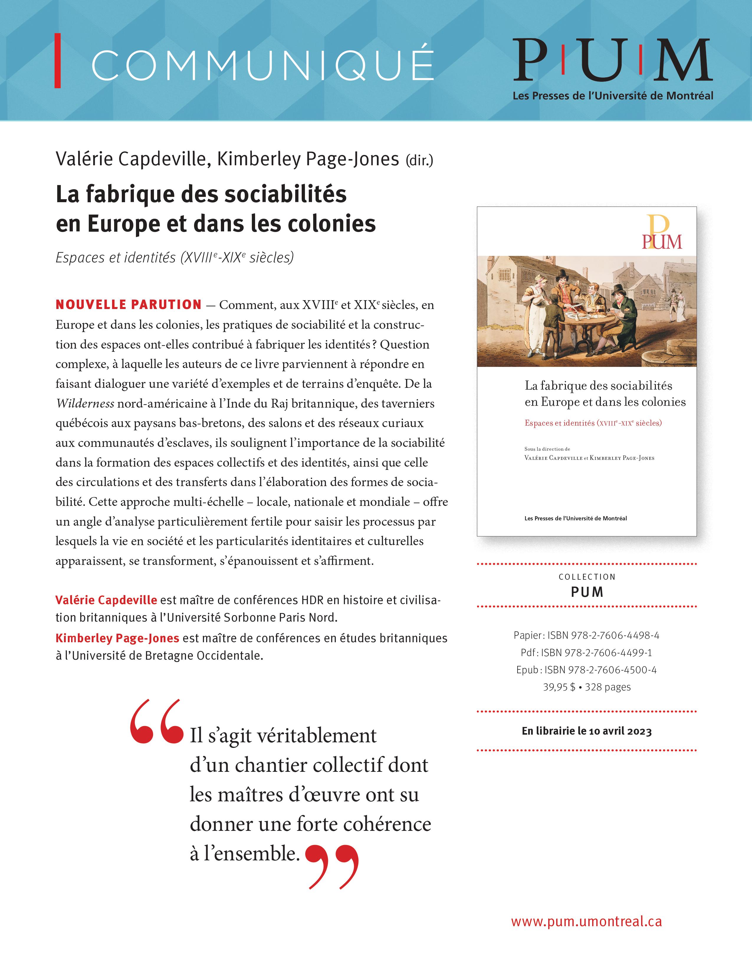 La fabrique des sociabilités en Europe