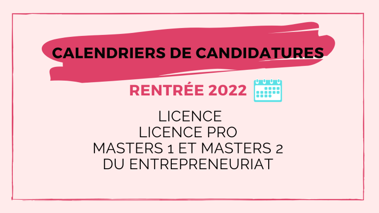 Calendriers rentrée 2022