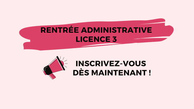 Inscription administrative L3