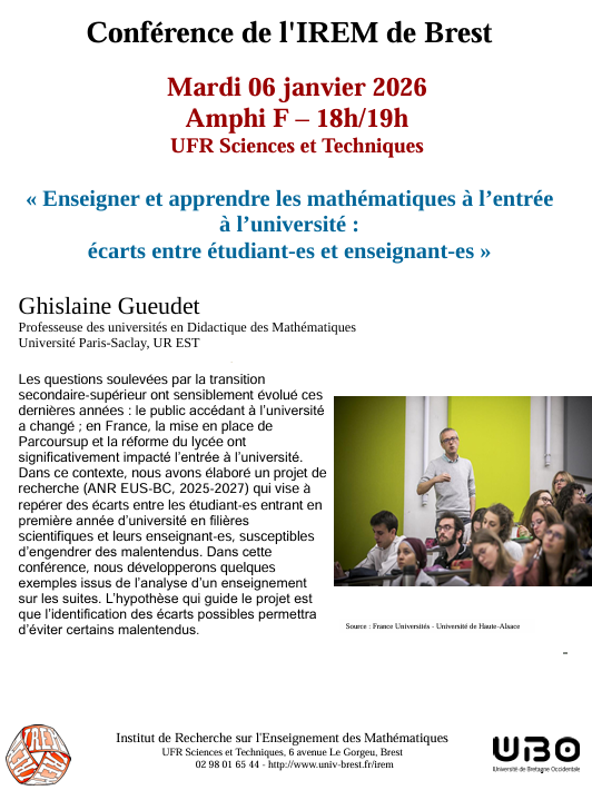 Affiche de la conférence