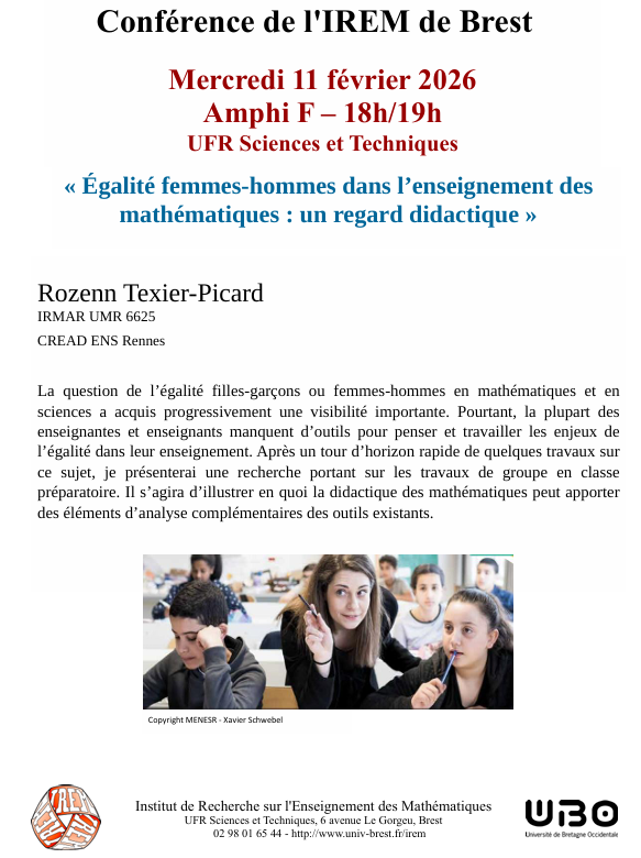 Affiche de la conférence de Rozenn Texier-Picard