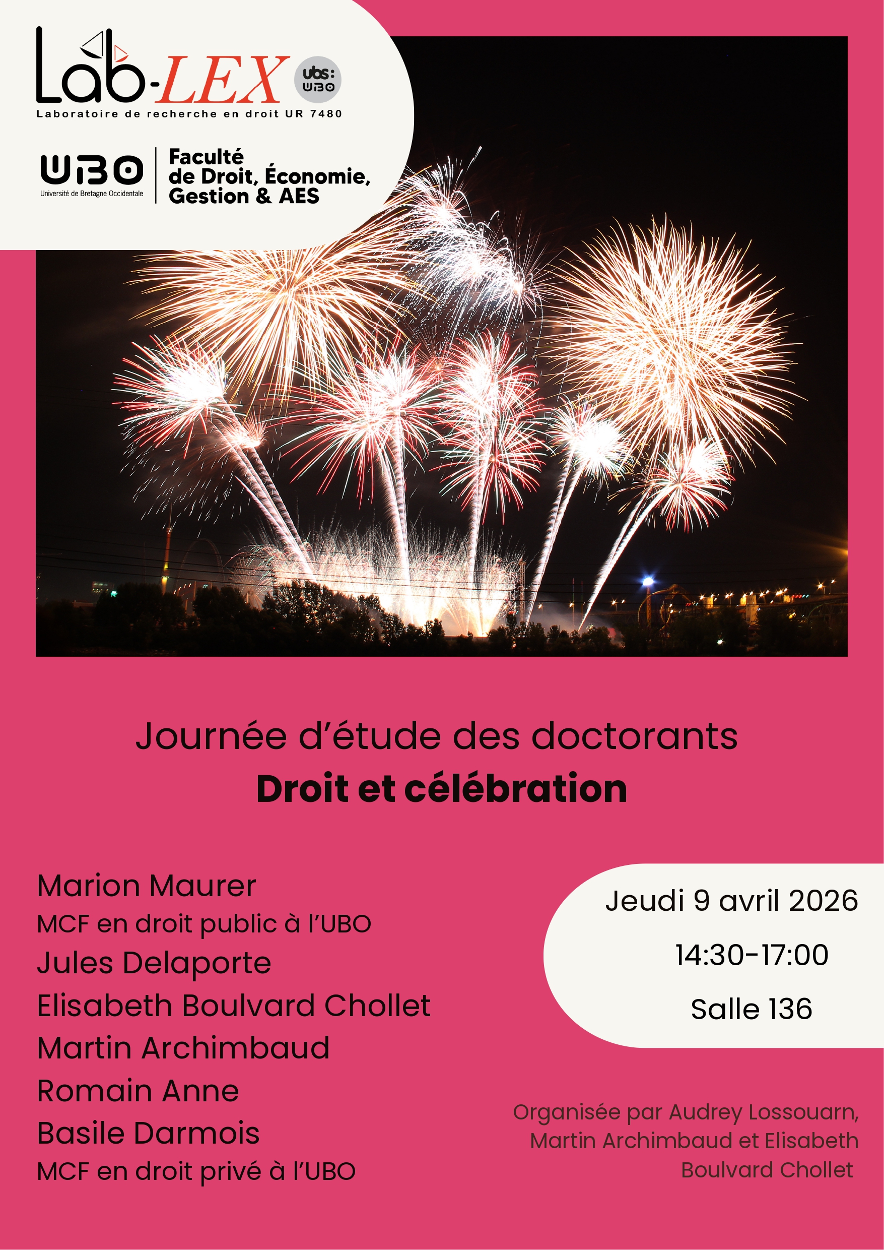 Journée d'études des doctorants Droit et Célébrations