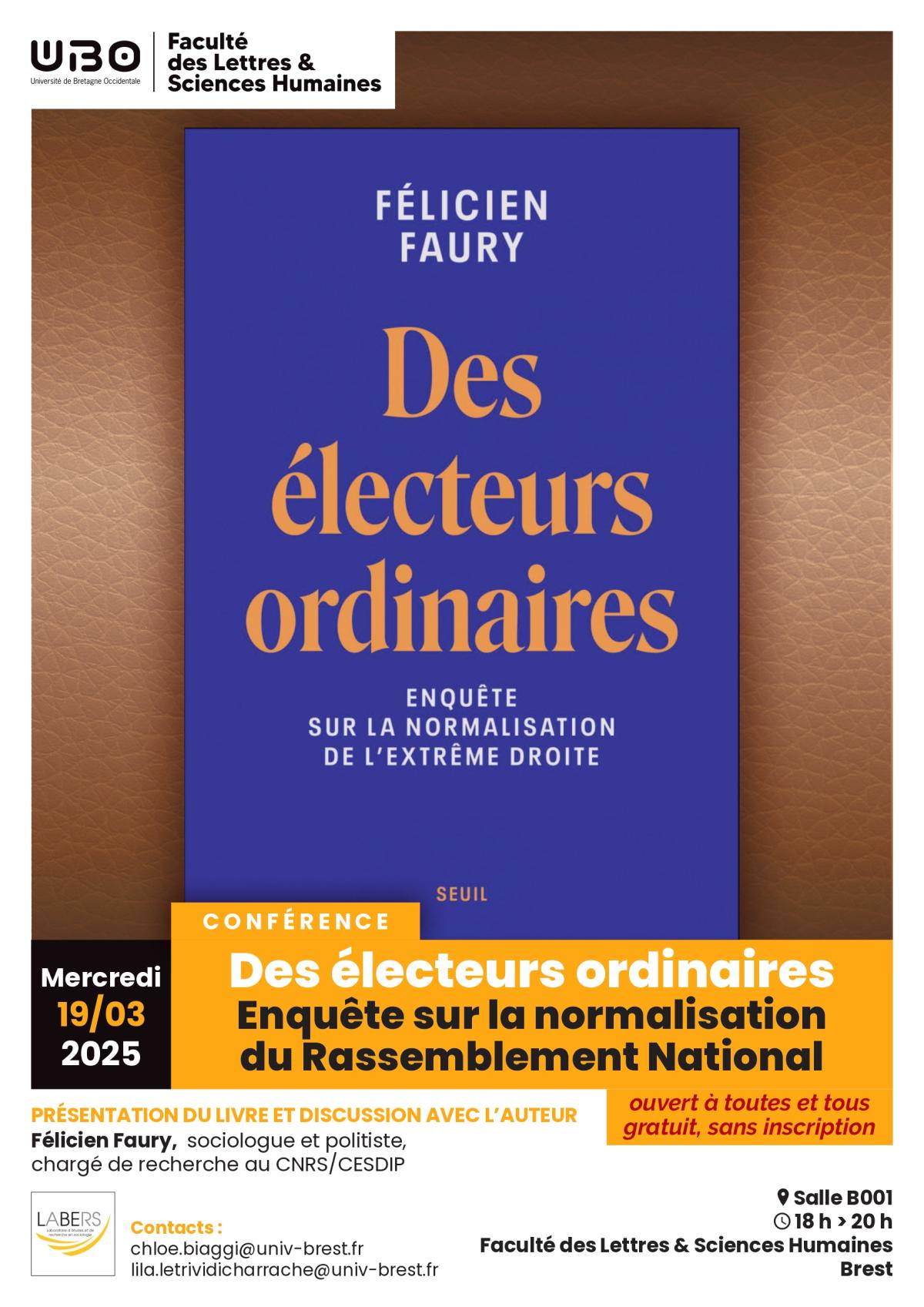 Affiche Conférence Faury