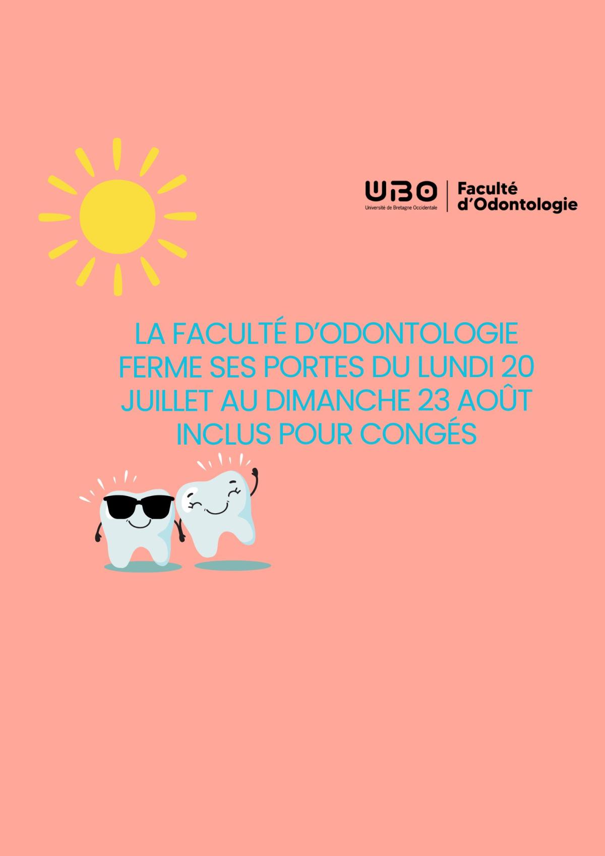 Fermeture estivale