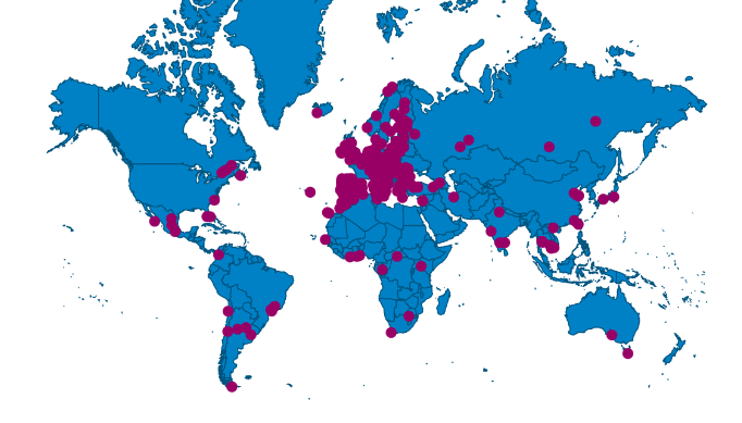 Partenariats internationaux - carte - ubo