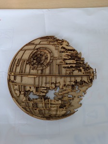 etoile de la mort star wars en relief