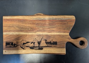 planche à decouper gravée